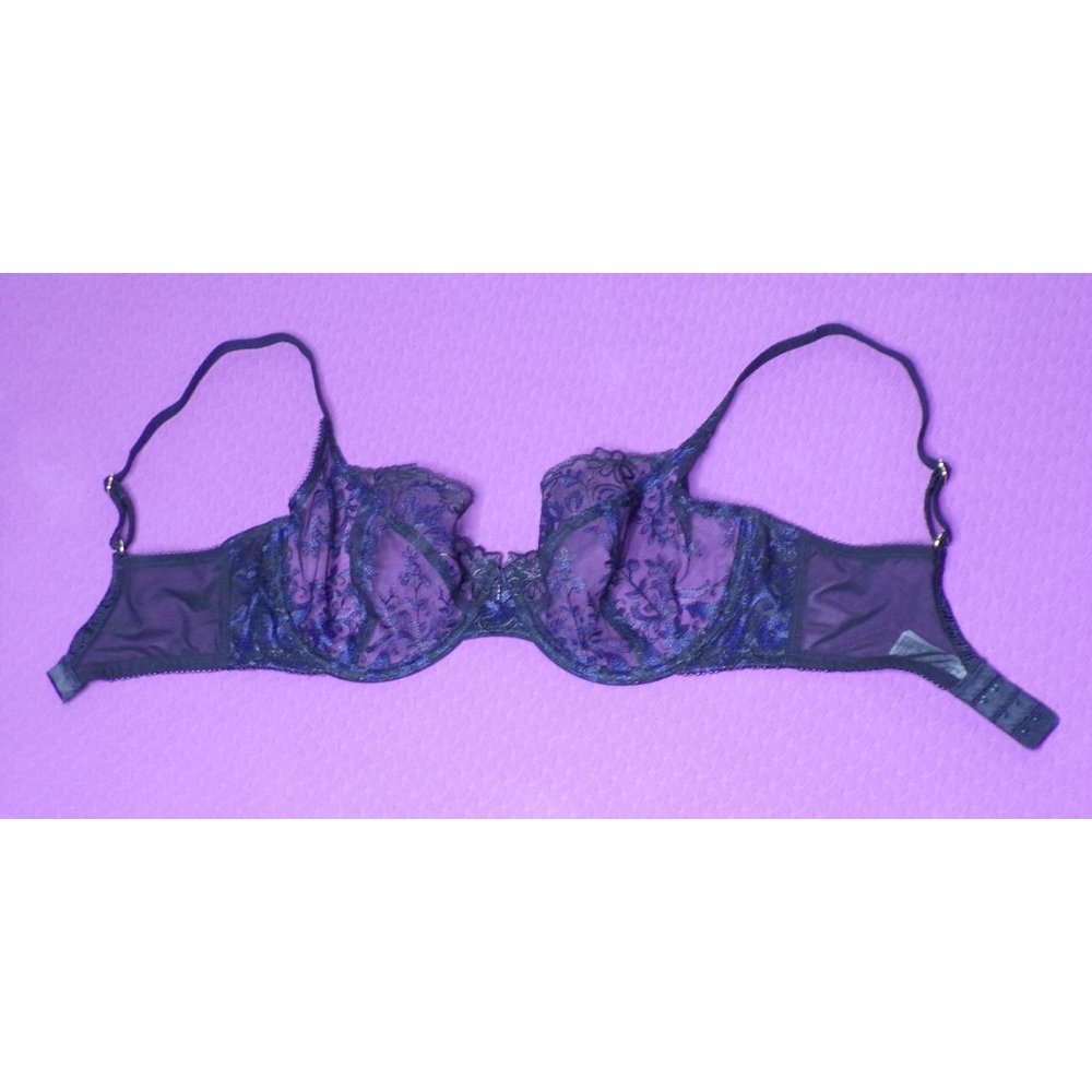 WACOAL Scene Stealer Lace Underwire Bra Black 32DD #855312 NEW - Picture 9 of 13